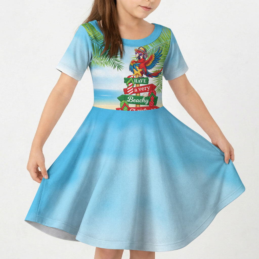 Hawaii Christmas Kid Short Sleeve Dress Have A Very Beachy Christmas