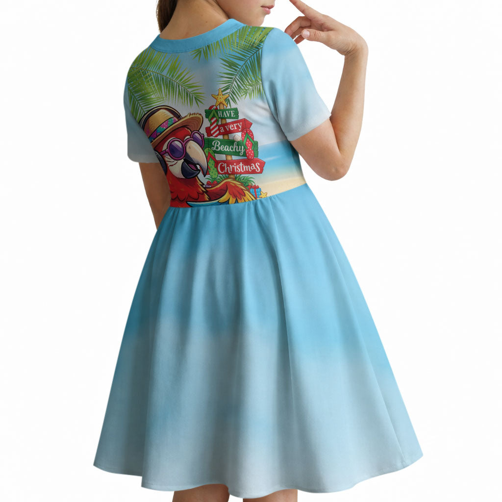Hawaii Christmas Kid Short Sleeve Dress Have A Very Beachy Christmas