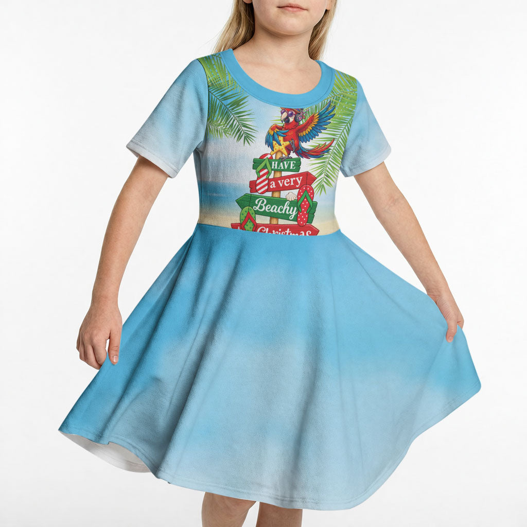 Hawaii Christmas Kid Short Sleeve Dress Have A Very Beachy Christmas