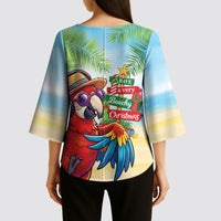 Hawaii Christmas Kimono Sleeve Blouse Have A Very Beachy Christmas