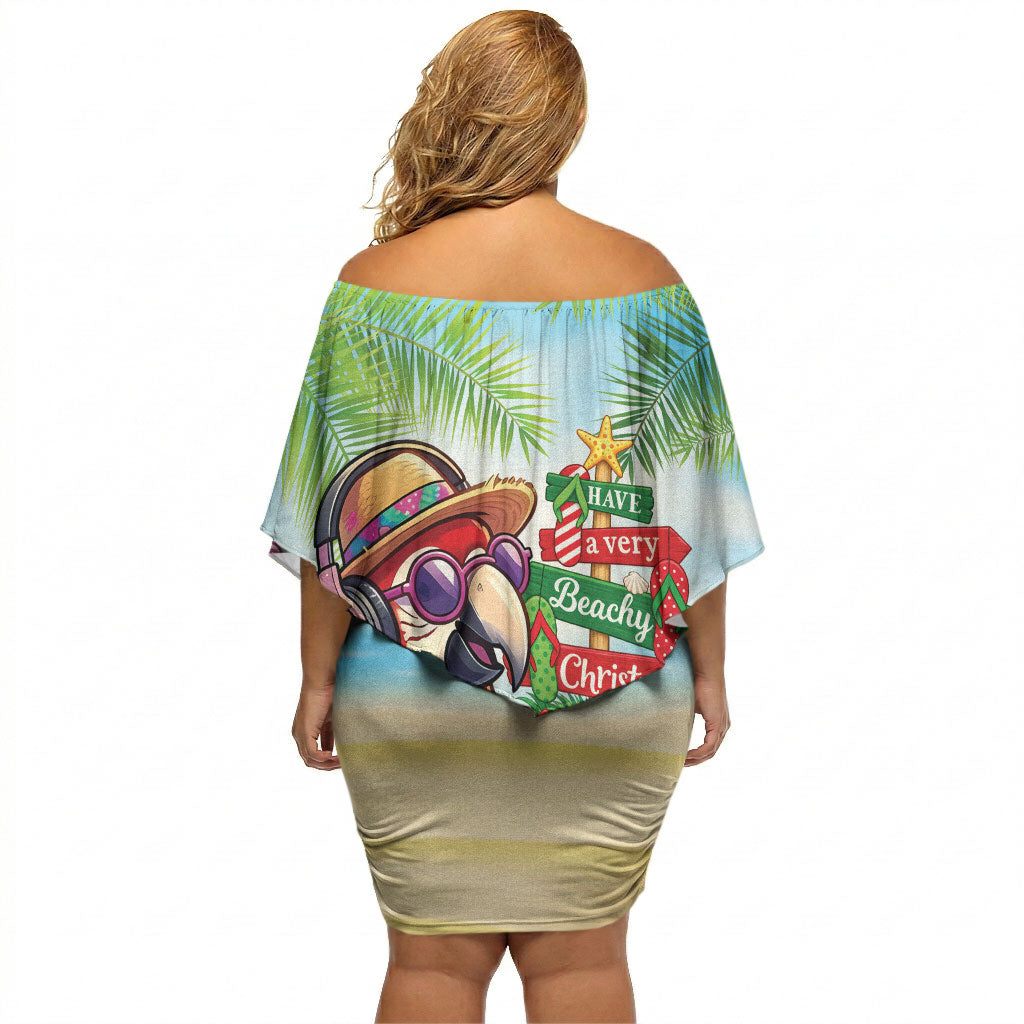 Hawaii Christmas Off Shoulder Short Dress Have A Very Beachy Christmas