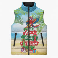 Hawaii Christmas Sleeveless Puffer Jacket Have A Very Beachy Christmas