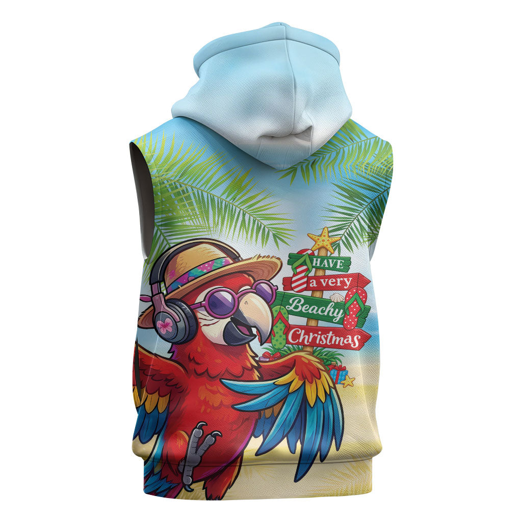 Hawaii Christmas Sleeveless Zip Hoodie Have A Very Beachy Christmas