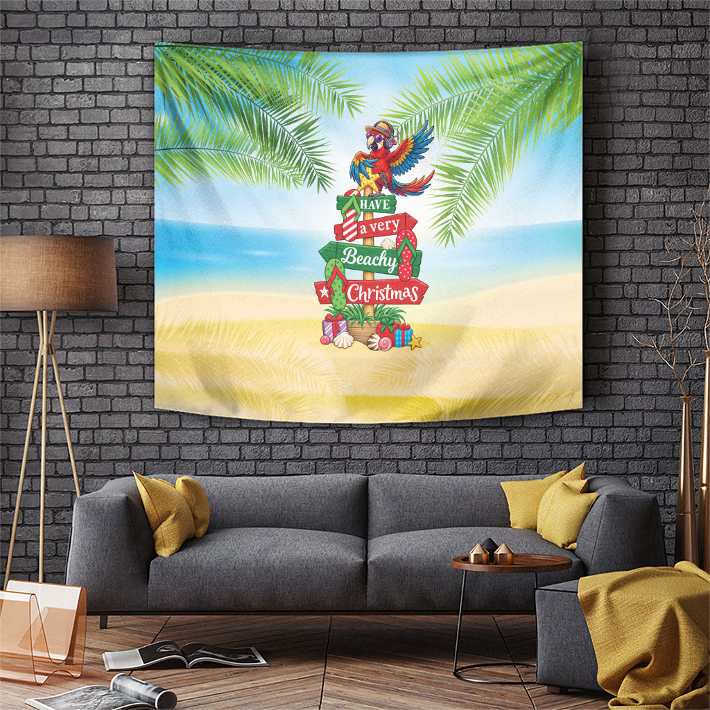 Hawaii Christmas Tapestry Have A Very Beachy Christmas LT05 Multicolor - Polynesian Pride