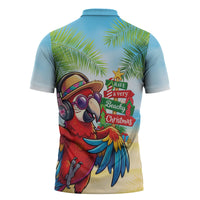 Hawaii Christmas Zipper Polo Shirt Have A Very Beachy Christmas