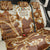 Fiji Spring Break Back Car Seat Cover Fijian Tapa Pattern Brown