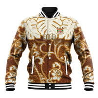 Personalized Fiji Spring Break Baseball Jacket Fijian Tapa Pattern Brown LT05 Unisex Brown - Polynesian Pride