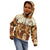 Personalized Fiji Spring Break Kid Hoodie Fijian Tapa Pattern Brown LT05 - Polynesian Pride