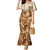 Personalized Fiji Spring Break Mermaid Dress Fijian Tapa Pattern Brown LT05 Women Brown - Polynesian Pride