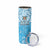 Personalized Fiji Spring Break Skinny Tumbler Fijian Tapa Pattern Blue