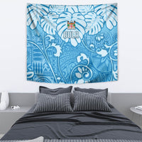 Fiji Spring Break Tapestry Fijian Tapa Pattern Blue LT05 - Polynesian Pride