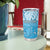 Personalized Fiji Spring Break Tumbler Cup Fijian Tapa Pattern Blue