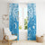 Fiji Spring Break Window Curtain Fijian Tapa Pattern Blue LT05 - Polynesian Pride