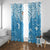 Fiji Spring Break Window Curtain Fijian Tapa Pattern Blue LT05 With Grommets Blue - Polynesian Pride