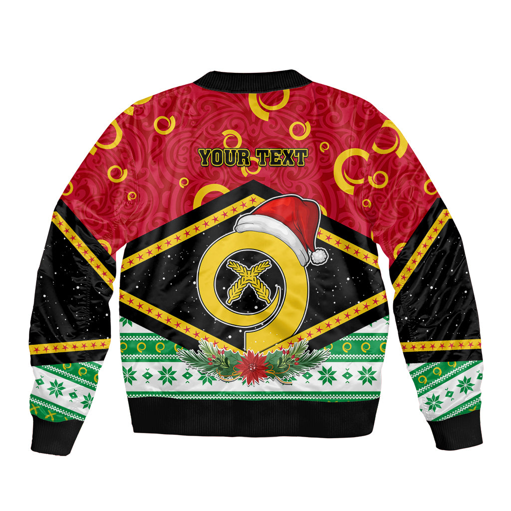 Personalized Vanuatu Christmas Bomber Jacket Santa God Yumi LT05 - Polynesian Pride