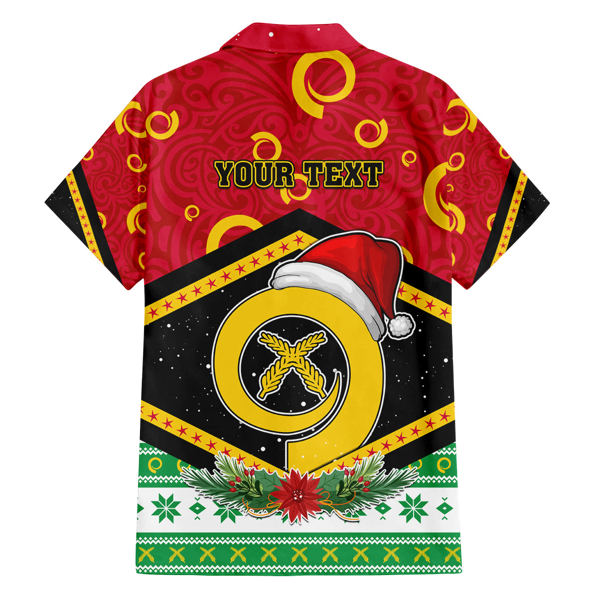 Personalized Vanuatu Christmas Family Matching Off Shoulder Maxi Dress and Hawaiian Shirt Santa God Yumi LT05 - Polynesian Pride