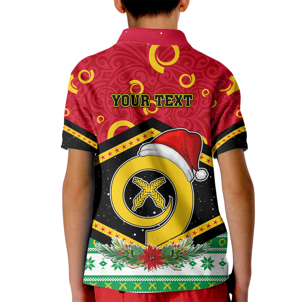 Personalized Vanuatu Christmas Kid Polo Shirt Santa God Yumi LT05 - Polynesian Pride