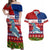 Personalized Samoa Christmas Couples Matching Off Shoulder Maxi Dress and Hawaiian Shirt Santas Whale Manuia Le Kerisimasi LT05 Red - Polynesian Pride