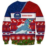 Personalized Samoa Christmas Sweatshirt Santas Whale Manuia Le Kerisimasi LT05 - Polynesian Pride