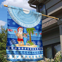 Fiji Christmas Garden Flag Santa Claus Surf Marau Na Kerisimasi LT05 - Polynesian Pride