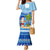 Personalized Fiji Christmas Mermaid Dress Santa Claus Surf Marau Na Kerisimasi LT05 Women Blue - Polynesian Pride