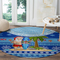 Fiji Christmas Round Carpet Santa Claus Surf Marau Na Kerisimasi LT05 - Polynesian Pride