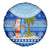 Fiji Christmas Spare Tire Cover Santa Claus Surf Marau Na Kerisimasi LT05 - Polynesian Pride