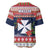 Wallis and Futuna Christmas Baseball Jersey Poinsettia Joyeux Noel