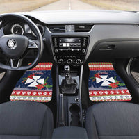 Wallis and Futuna Christmas Car Mats Poinsettia Joyeux Noel