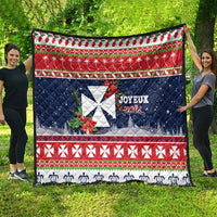 Wallis and Futuna Christmas Quilt Poinsettia Joyeux Noel LT05 - Polynesian Pride