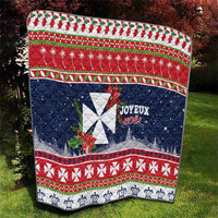 Wallis and Futuna Christmas Quilt Poinsettia Joyeux Noel LT05 - Polynesian Pride