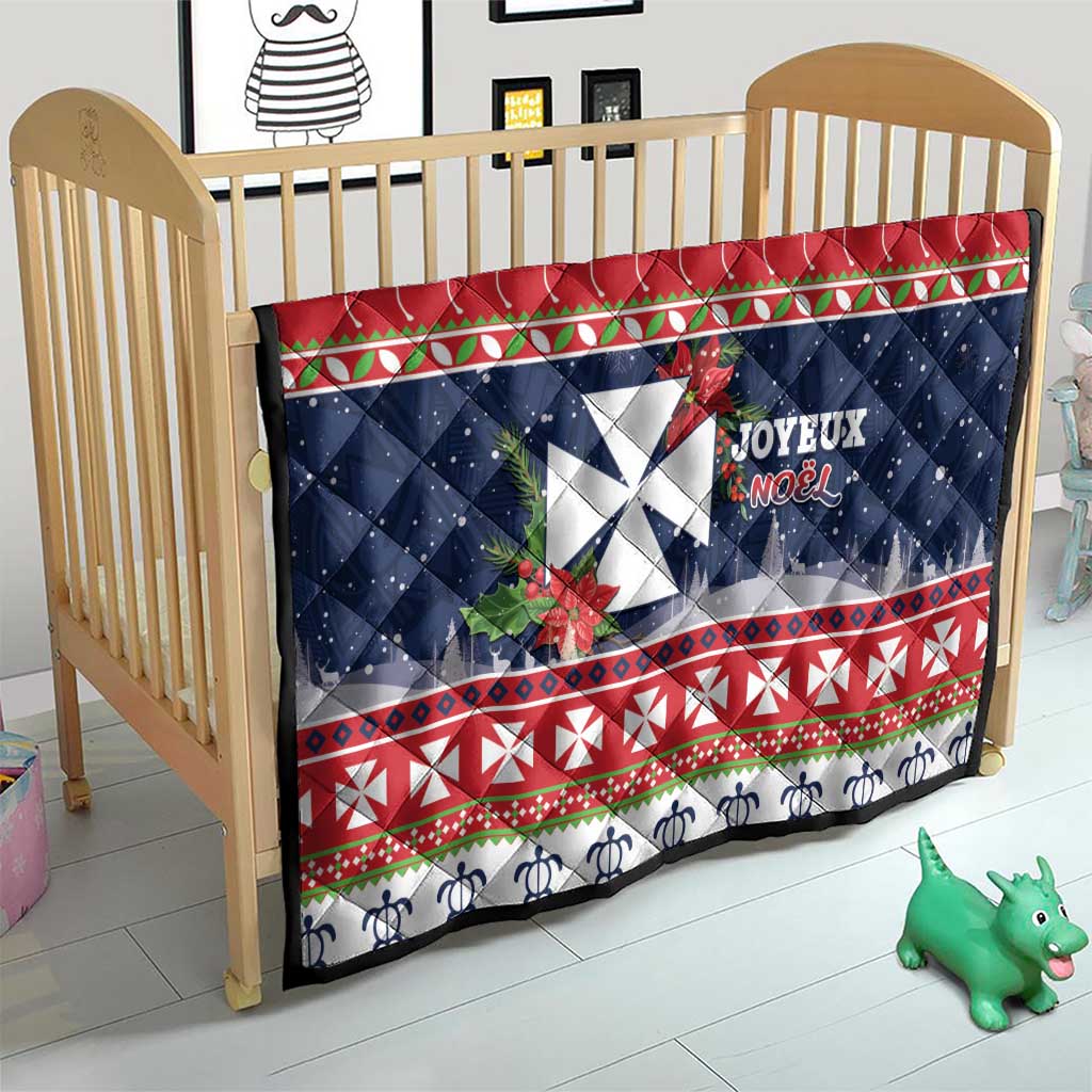 Wallis and Futuna Christmas Quilt Poinsettia Joyeux Noel LT05 - Polynesian Pride