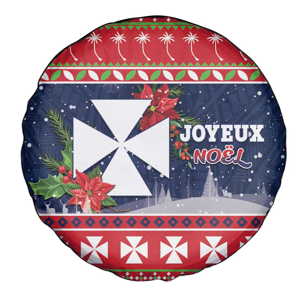 Wallis and Futuna Christmas Spare Tire Cover Poinsettia Joyeux Noel