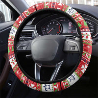 Wallis and Futuna Christmas Steering Wheel Cover Poinsettia Joyeux Noel