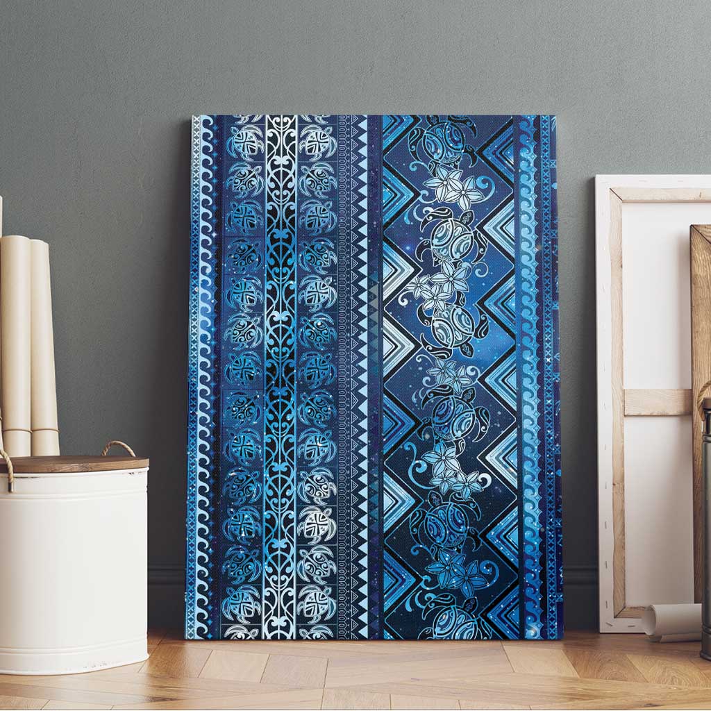 Hawaii Makahiki Turtle Canvas Wall Art Galaxy Tapa Pattern LT05 - Polynesian Pride