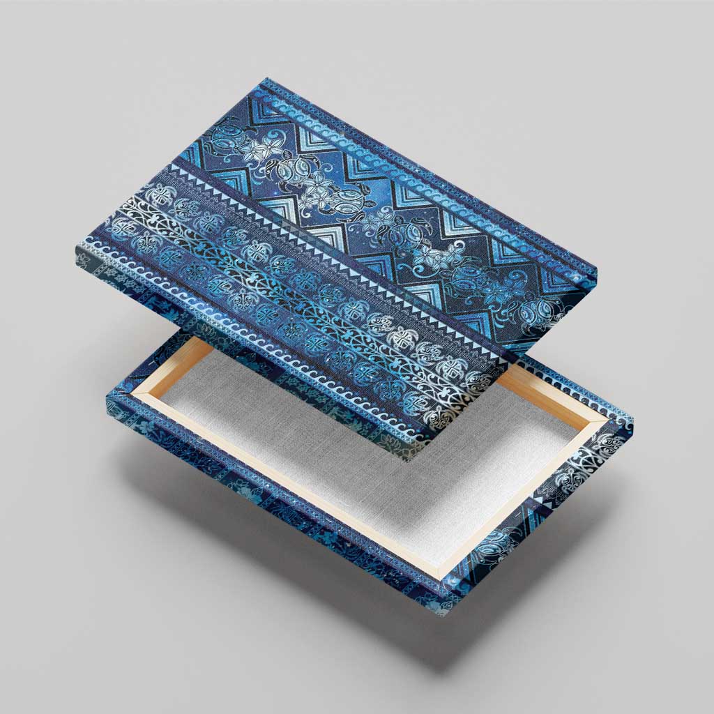 Hawaii Makahiki Turtle Canvas Wall Art Galaxy Tapa Pattern LT05 - Polynesian Pride