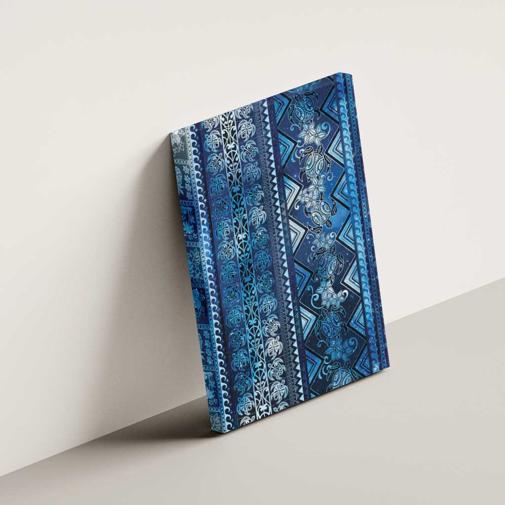 Hawaii Makahiki Turtle Canvas Wall Art Galaxy Tapa Pattern LT05 - Polynesian Pride