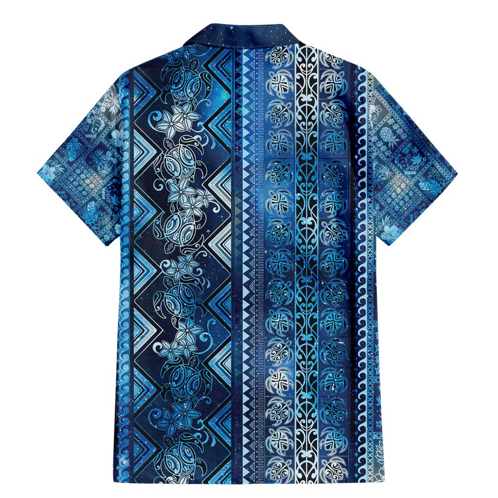 Hawaii Makahiki Turtle Family Matching Mermaid Dress and Hawaiian Shirt Galaxy Tapa Pattern LT05 - Polynesian Pride