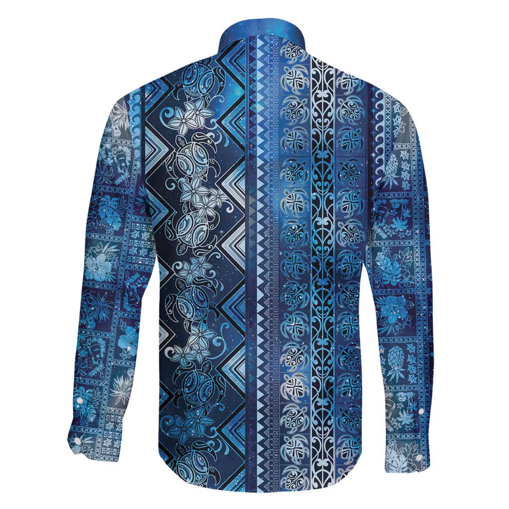 Hawaii Makahiki Turtle Family Matching Mermaid Dress and Hawaiian Shirt Galaxy Tapa Pattern LT05 - Polynesian Pride