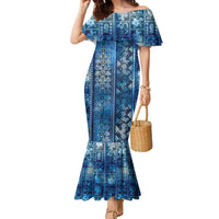 Hawaii Makahiki Turtle Family Matching Mermaid Dress and Hawaiian Shirt Galaxy Tapa Pattern LT05 Mom's Dress Galaxy - Polynesian Pride