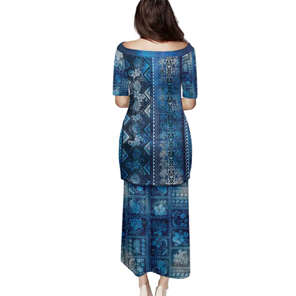 Hawaii Makahiki Turtle Family Matching Puletasi and Hawaiian Shirt Galaxy Tapa Pattern - Polynesian Pride
