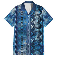 Hawaii Makahiki Turtle Family Matching Short Sleeve Bodycon Dress and Hawaiian Shirt Galaxy Tapa Pattern LT05 Dad's Shirt - Short Sleeve Galaxy - Polynesian Pride