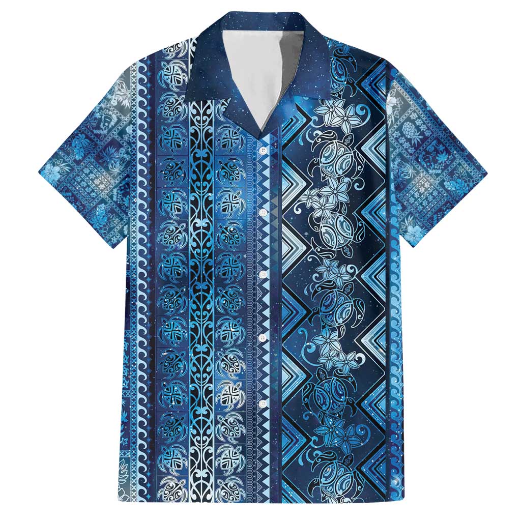 Hawaii Makahiki Turtle Hawaiian Shirt Galaxy Tapa Pattern - Polynesian Pride