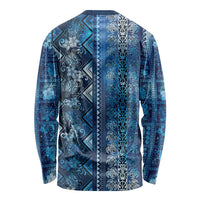 Hawaii Makahiki Turtle Long Sleeve Shirt Galaxy Tapa Pattern - Polynesian Pride