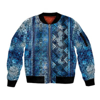 Hawaii Makahiki Turtle Sleeve Zip Bomber Jacket Galaxy Tapa Pattern LT05 Unisex Galaxy - Polynesian Pride