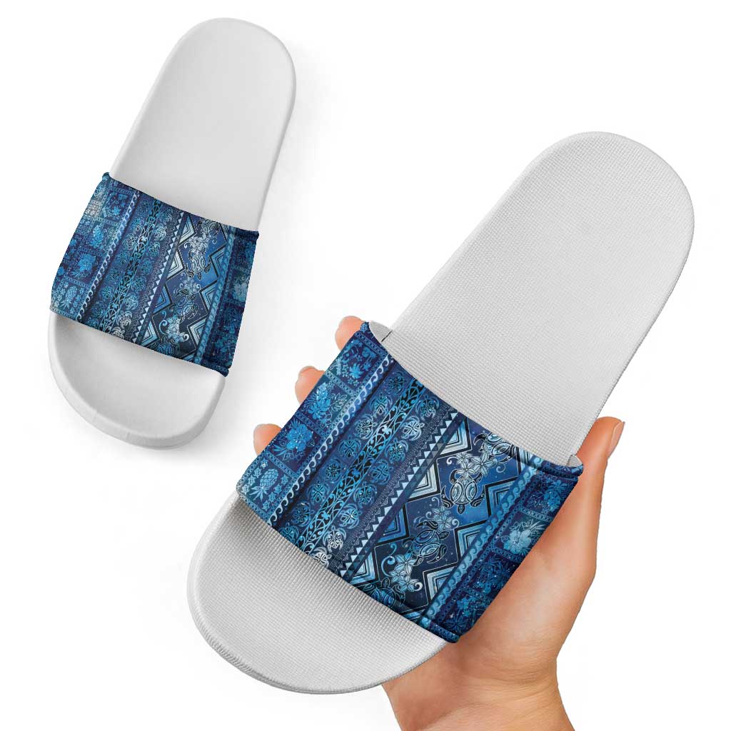 Hawaii Makahiki Turtle Slide Sandals Galaxy Tapa Pattern LT05 - Polynesian Pride