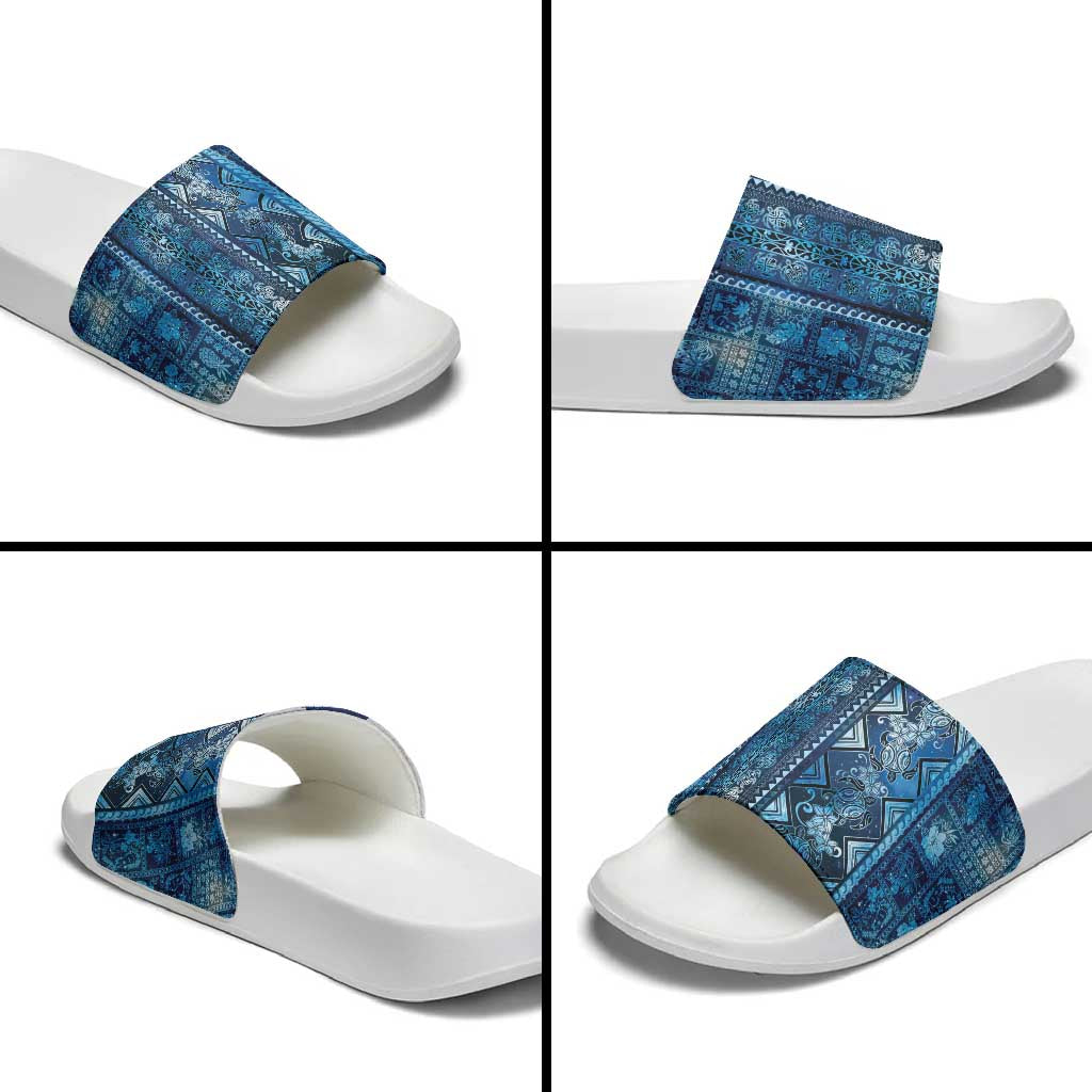 Hawaii Makahiki Turtle Slide Sandals Galaxy Tapa Pattern LT05 - Polynesian Pride