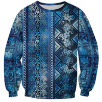 Hawaii Makahiki Turtle Sweatshirt Galaxy Tapa Pattern LT05 Unisex Galaxy - Polynesian Pride
