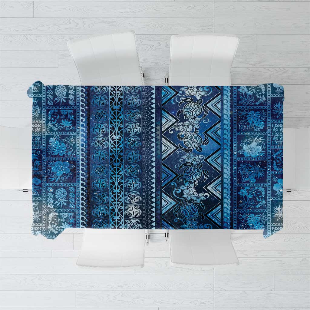 Hawaii Makahiki Turtle Tablecloth Galaxy Tapa Pattern LT05 Galaxy - Polynesian Pride