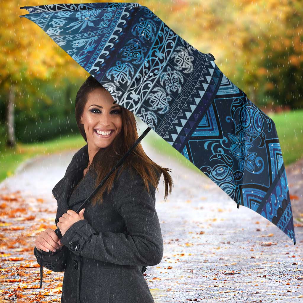 Hawaii Makahiki Turtle Umbrella Galaxy Tapa Pattern - Polynesian Pride